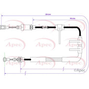 Apec Handbrake Cable Front fits Citroën Relay III 2006-2020 2.2 3.0