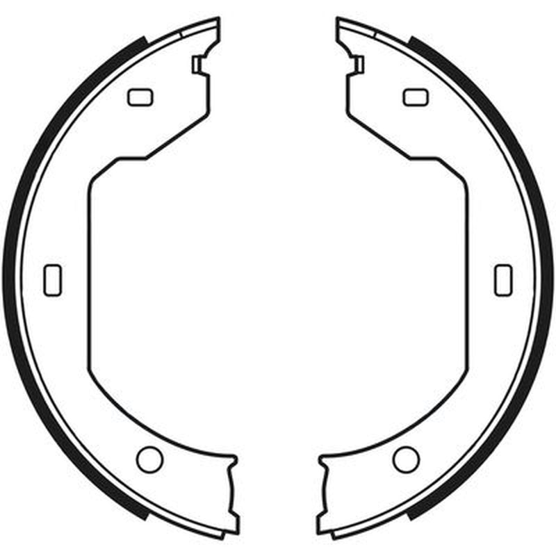 Abtex Brake Shoe Set Axle Kit fits BMW 3 2000-2006