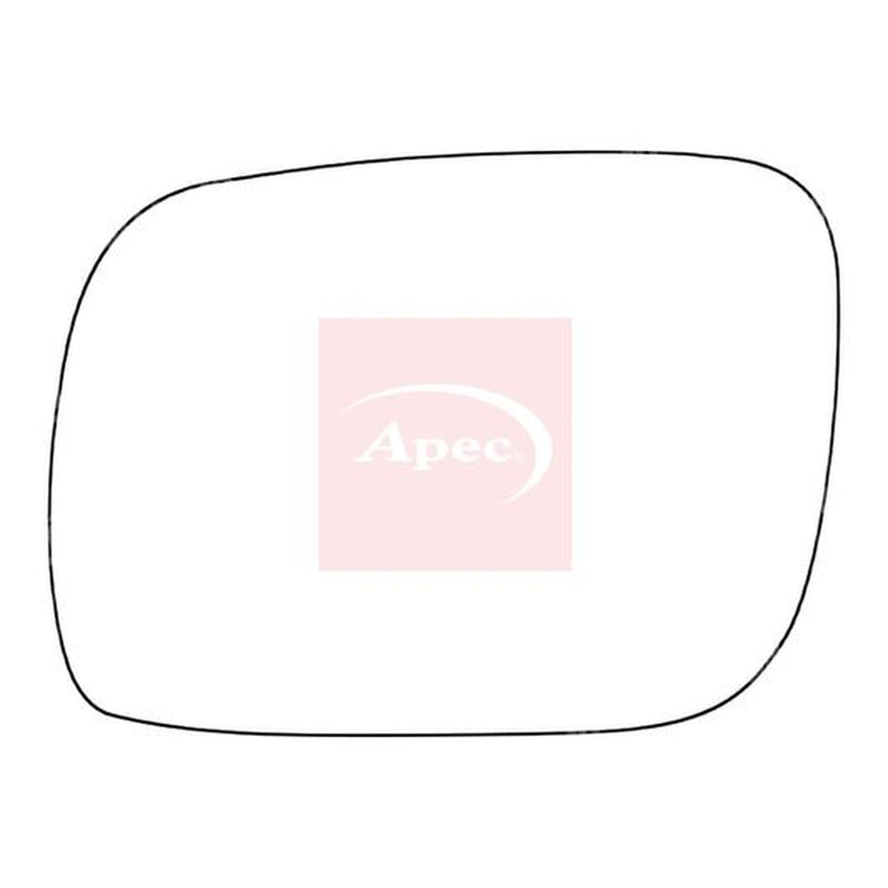 Apec Exterior Wing Mirror Glass Left fits VW Touareg 2002-2010