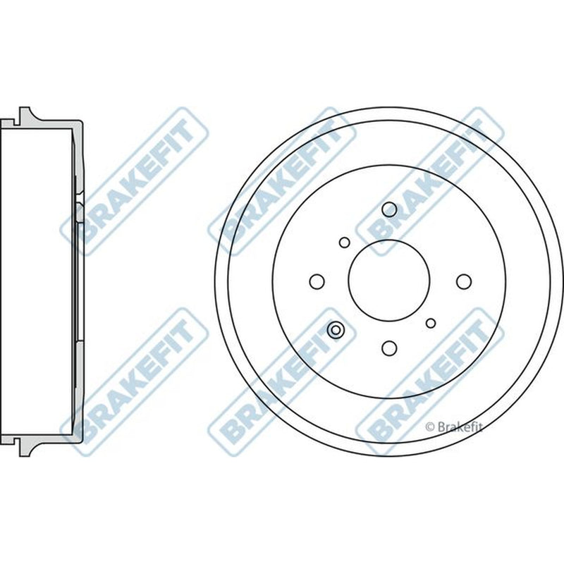 Apec Brake Drum Assembly Rear fits Citroën C1 2005-2014 1.0 1.4