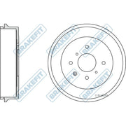 Apec Brake Drum Assembly Rear BDR9029