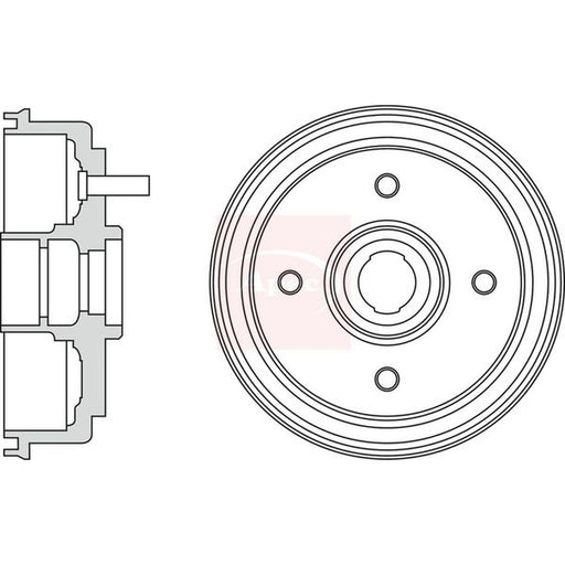 Apec Brake Drum Assembly Rear fits Daihatsu Charade VI 2003 on 0.7 1.0