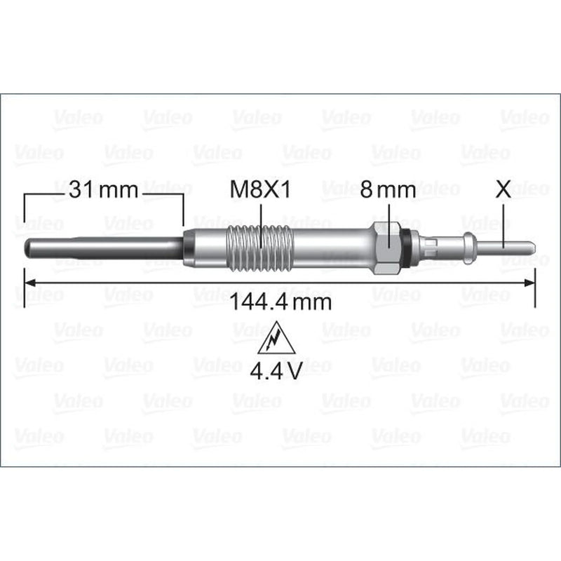 Valeo Diesel Engine Glow Plug 345227