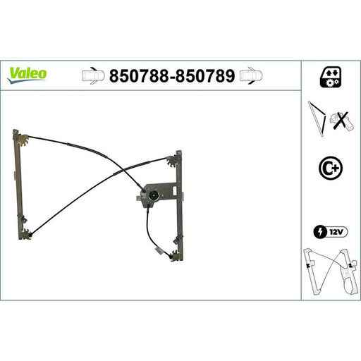 Valeo Electric Window Regulator Lifter Left Front 850788