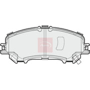 Apec Front Brake Pad Set fits Nissan Qashqai II 2013-2015 1.2 1.5 1.6 2.0
