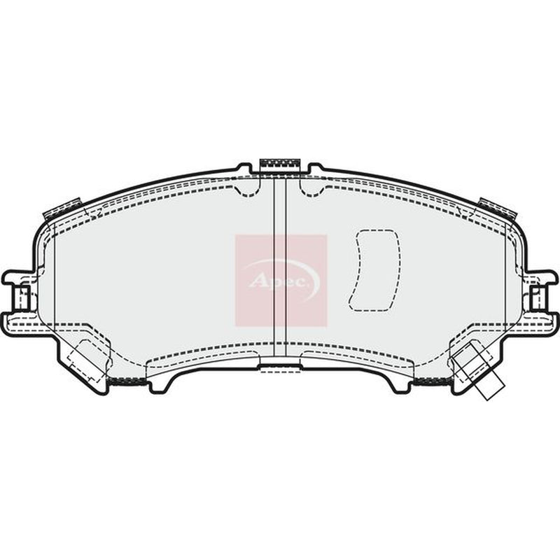 Apec Front Brake Pad Set fits Nissan Qashqai II 2013-2015 1.2 1.5 1.6 2.0