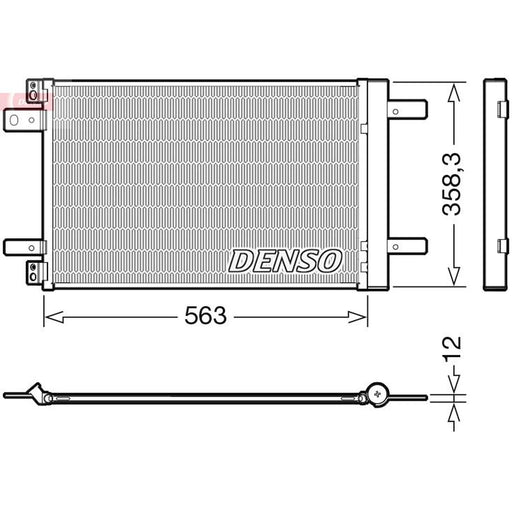 Denso Air Conditioning Condenser fits Citroën Berlingo 2018-2019 1.2 1.5 1.6