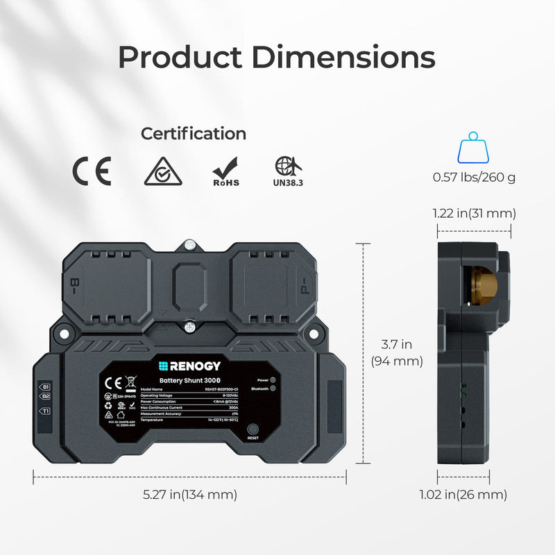 Renogy Renogy Battery Shunt 300 Dyna-mo Solar - Dynamic Drive