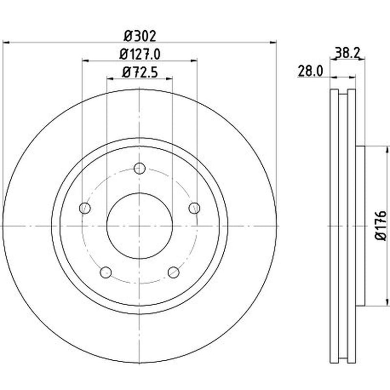 Mintex Front & Rear Brake Discs & Pads fits Dodge Journey 2009 on 2.4