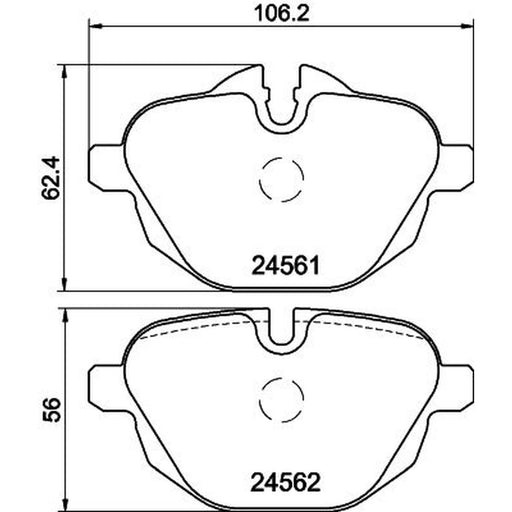 DON Rear Brake Pad Set fits BMW 5 2009-2023