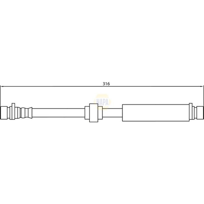 NAPA Brake Hydraulic Hose Line Rear fits Land Rover Discovery III 2004-2009