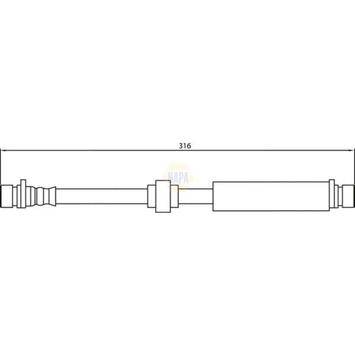 NAPA Brake Hydraulic Hose Line inner NBH1073