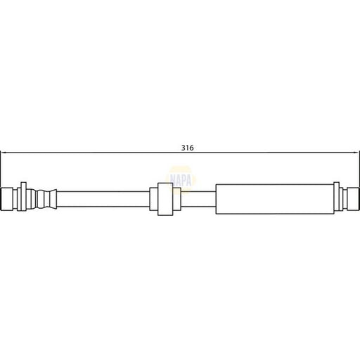 NAPA Brake Hydraulic Hose Line Rear fits Land Rover Discovery III 2004-2009
