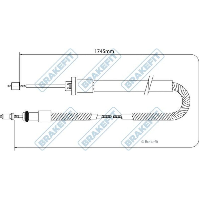 Apec Handbrake Cable Left Rear BBC3037