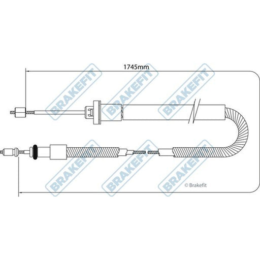 Apec Handbrake Cable Left Rear fits Citroën Berlingo / Berlingo First 1996-2011
