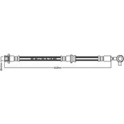 Juratek Brake Hydraulic Hose Line Front Left fits Nissan Qashqai I 2006-2013