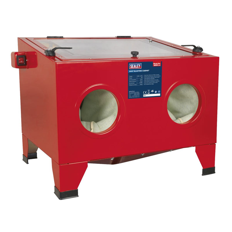 Sealey Shot Blast Cabinet with Gun 640 x 490 x 490mm SB951 Sealey - Dynamic Drive