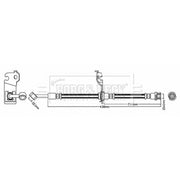 Borg & Beck Brake Hydraulic Hose Line Rear Left BBH7471