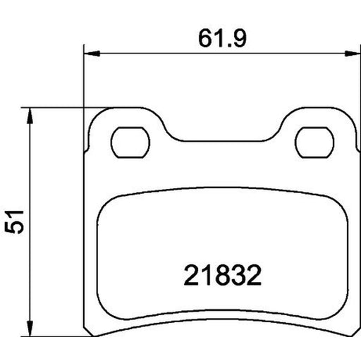Mintex Rear Brake Pad Set fits Ford Escort 1990-2000 1.3 1.4 1.6 1.8