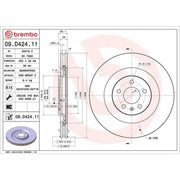 Brembo Rear Brake Discs & Pads fits Honda Integra 2002-2007 2.0