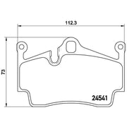 Brembo 4 x Rear Brake Pad Set fits Porsche 718 Boxster 2016-2017 2.0 2.5