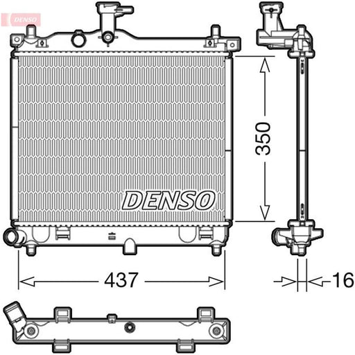 Denso Engine Radiator fits Hyundai I10 I 2007-2013 1.1