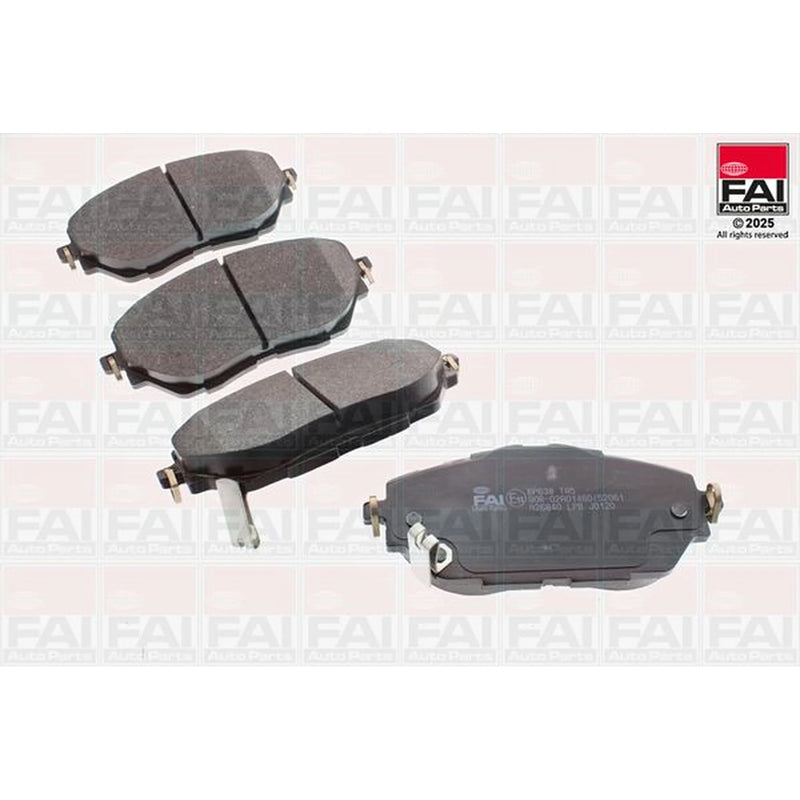 FAI Front Brake Pad Set fits Toyota C-Hr 2016 on 1.2 1.8 2.0