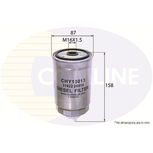 Comline Fuel Filter Element fits Hyundai Accent II 2002-2005 1.5