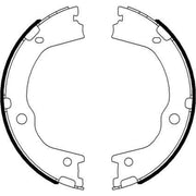 Mintex Parking Brake Shoe Set fits Hyundai Santa Fé II 2006-2012 2.0 2.2 2.4 2.7