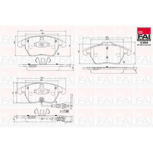 FAI Front Vented & Rear Vented Brake Discs & Pads fits Audi A3 2003-2013 1.8 2.0