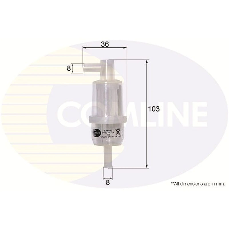 Comline Fuel Filter Element fits Daewoo Korando 1999 on 2.9