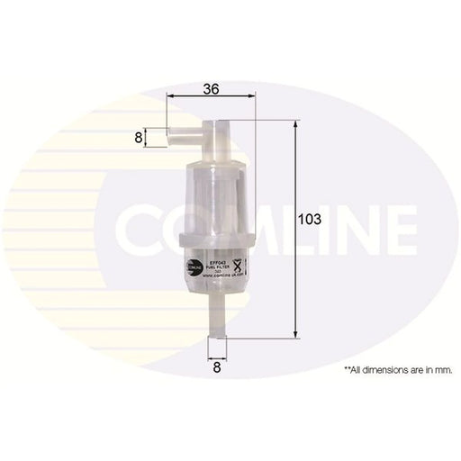 Comline Fuel Filter Element fits Daewoo Korando 1999 on 2.9