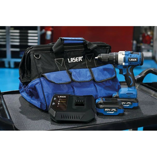 Laser Tools Cordless Variable Speed Impact Drill 20V Kit (Euro) - PL