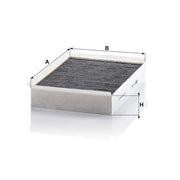 MANN-FILTER Cabin Air Filter (Pollen Filter) Eng.compart. passeng fits Jaguar Xj