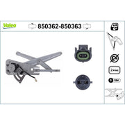 Valeo Electric Window Regulator Lifter Right Front 850363