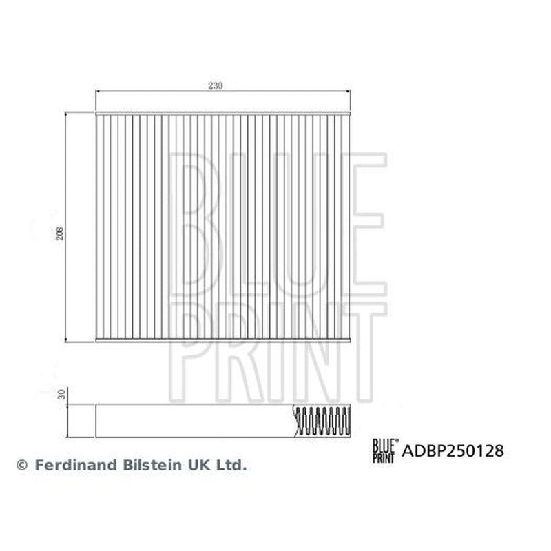 Blue Print Cabin Air Filter (Pollen Filter) fits Tesla Model S 2021 on