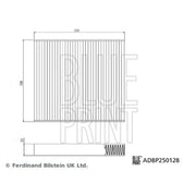 Blue Print Cabin Air Filter (Pollen Filter) ADBP250128