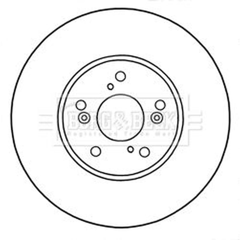 Borg & Beck Front Brake Vented Discs & Pads fits Honda Pilot 2002-2004 3.5