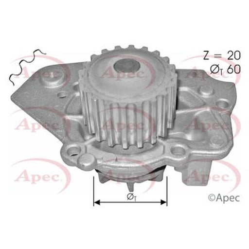 Apec Engine Cooling Water Pump fits Citroën Bx 1982-1994 1.8 1.9
