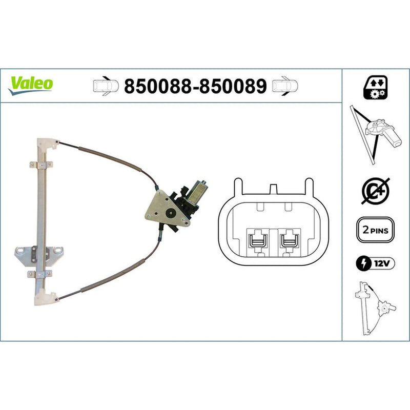 Valeo Electric Window Regulator Lifter Left Front 850088