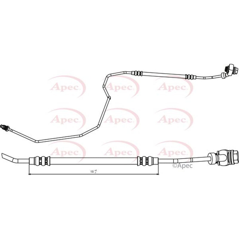 Apec Brake Hydraulic Hose Line Rear Right fits Audi A3 1998-2003 1.8 1.9