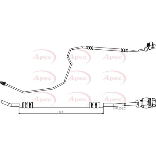 Apec Brake Hydraulic Hose Line Rear Right fits Audi A3 1998-2003 1.8 1.9