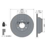 Textar 2 x Vented Rear Brake Discs 92271103-x2
