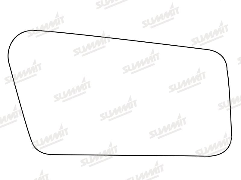 Summit Stick-On Standard Mirror Glass fits Hyundai Pony RHS Summit - Bars 4 Cars