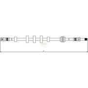 NAPA Brake Hydraulic Hose Line Front fits Audi A4 Allroad B8 2009-2016 2.0 3.0