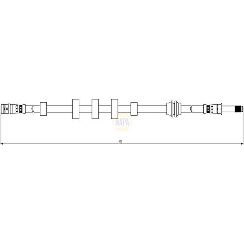 NAPA Brake Hydraulic Hose Line Front NBH1098