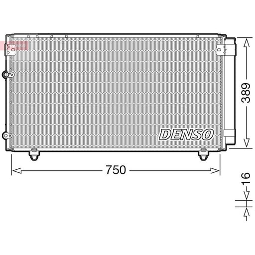 Denso Air Conditioning Condenser fits Toyota Avensis Verso 2001-2009 2.0