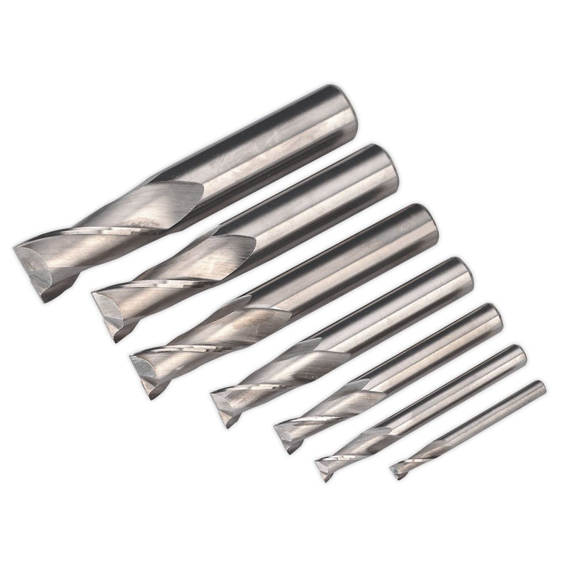 Sealey HSS End Mill Set4-16mm 2 Flute SM2502EMSET Sealey - Dynamic Drive