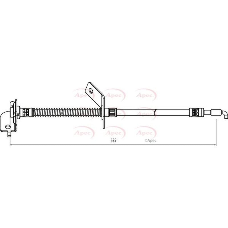 Apec Brake Hydraulic Hose Line Front Left fits Hyundai I30 2007-2016 1.4 1.6 2.0