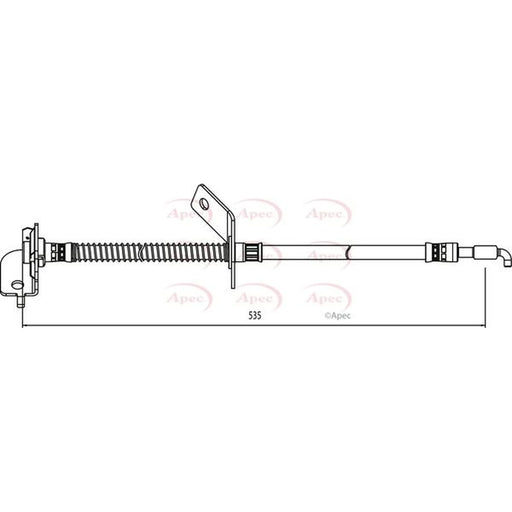 Apec Brake Hydraulic Hose Line Front Left HOS4006